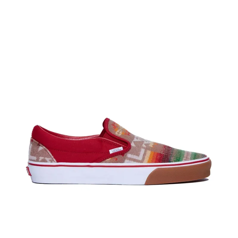 Vans Classic Slip-On All Nations Skate Jam Burgundy-1