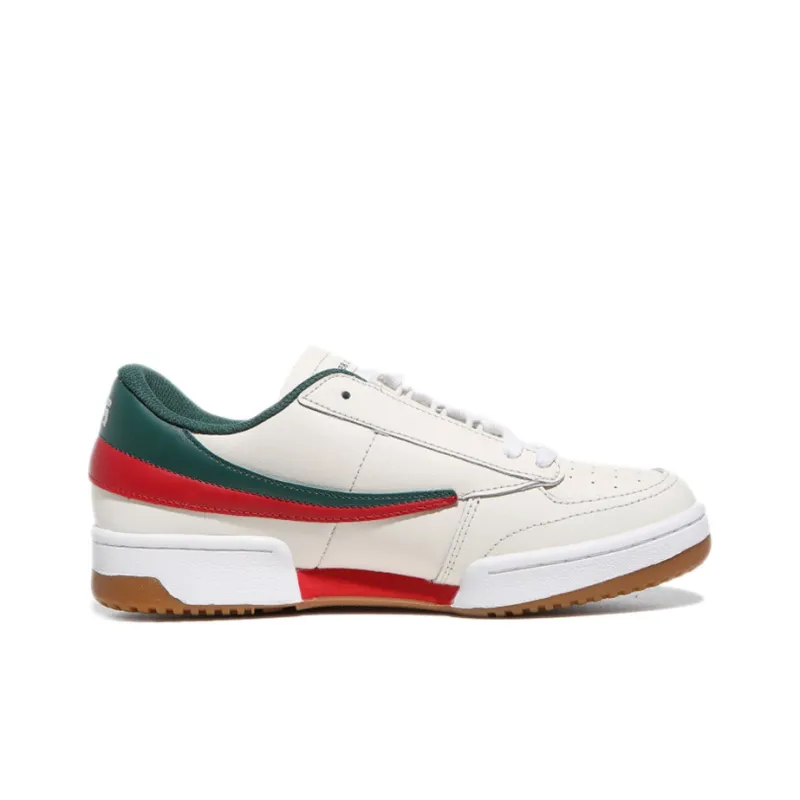 FILA Unisex Low Top Sneakers White/Red/Green-1
