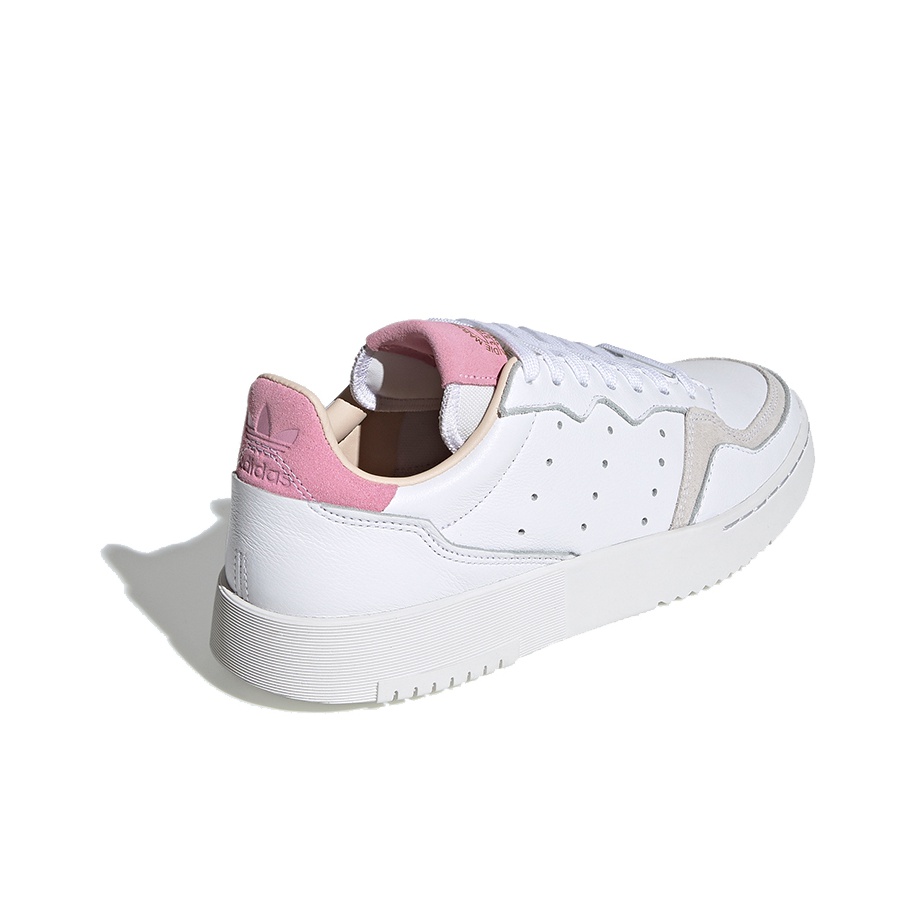 Adidas Women's White Leather Polka store Dot Supercourt Rubber Outsole Sneakers