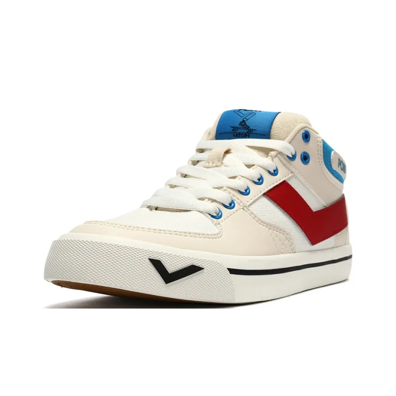 PONY Atop Cushioning Wear Resistant Low Top Skateboard Shoes Women's Ecru-1