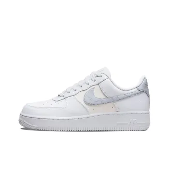 Nike Air Force 1 '07 Mini Swooshes White Sail Metallic Silver Pure Platinum Women's