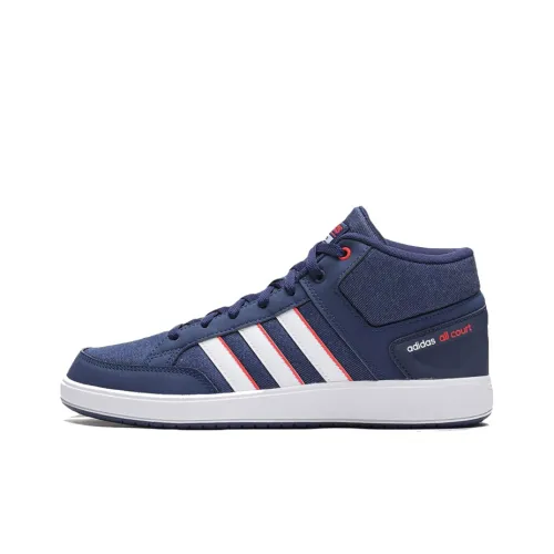 Adidas Cloudfoam All Court Skateboard Shoes Unisex Mid-Top Blue/White/Red