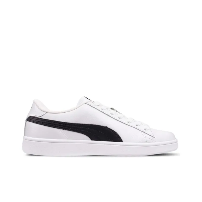 PUMA Smash V3 Wear-resistant And Lightweight Low-Top Skateboard Shoes Unisex White Black Color-1