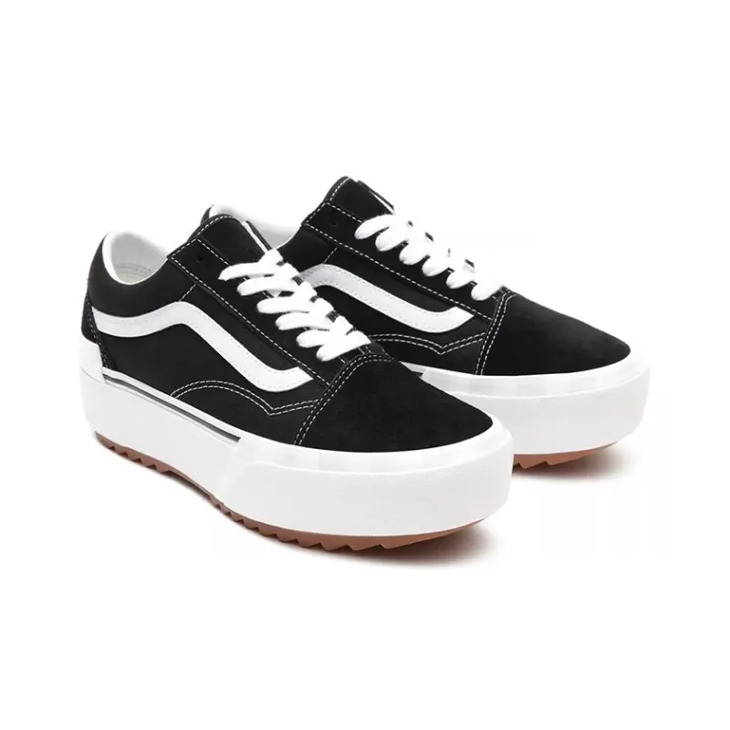 Old Skool Vans Stacked 'Black White'-2