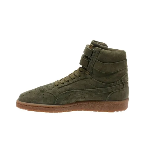 PUMA Skateboard Shoes Women's High-Top Green