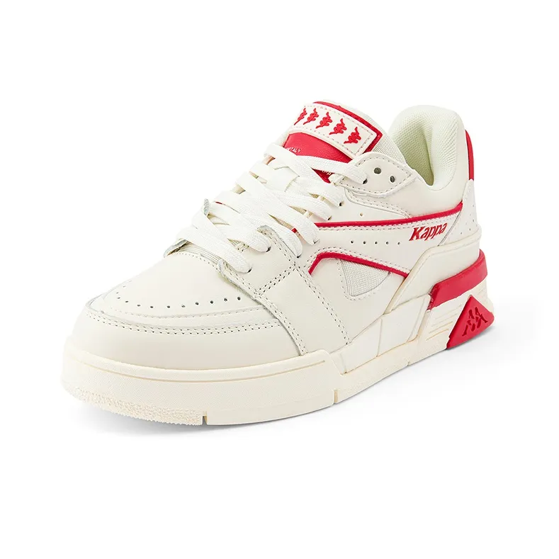 Kappa Wear Resistant Low Top Skateboard Shoes Unisex Cherry Red-1