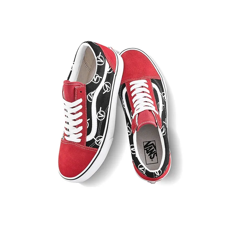 Vans Old Skool Vlogo 'Black Red'-3