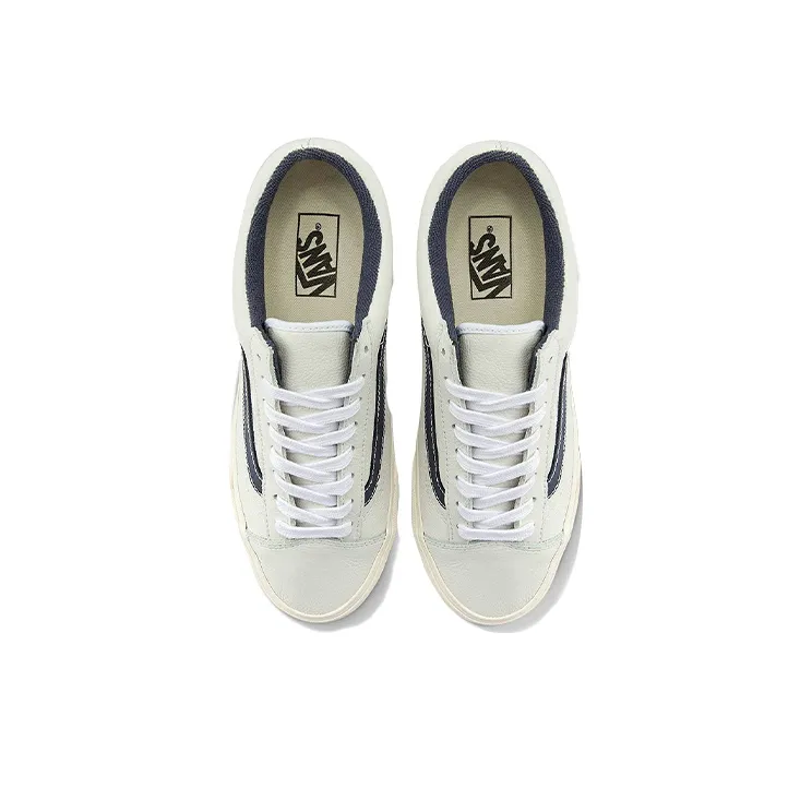 Vans Style 36 Low Tops Skateboarding Shoes Unisex White Blue Contrasting Colors-2