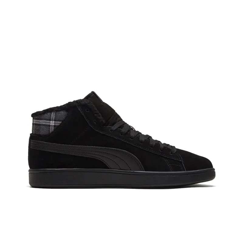 PUMA Smash V2 Mid Wtr Fleece Black Mid Board Shoes-1