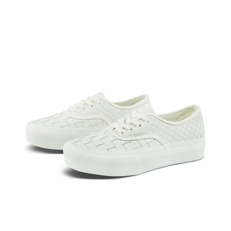 Authentic Vans Platform 'Woven Blanc De Blanc'-1