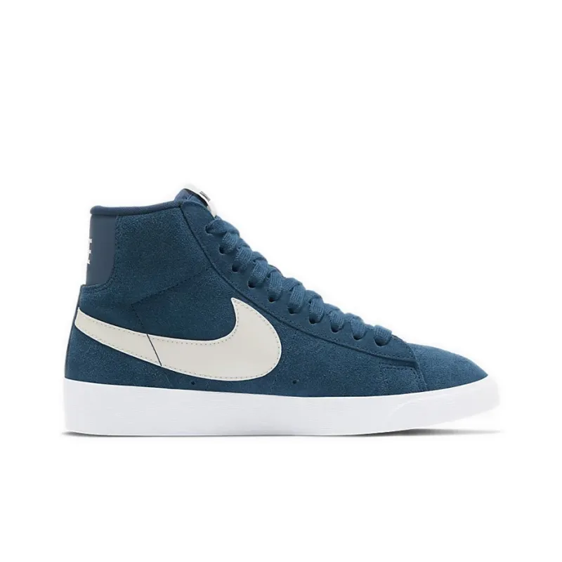 Nike Blazer Mid Vintage Suede Blue White Women's-1