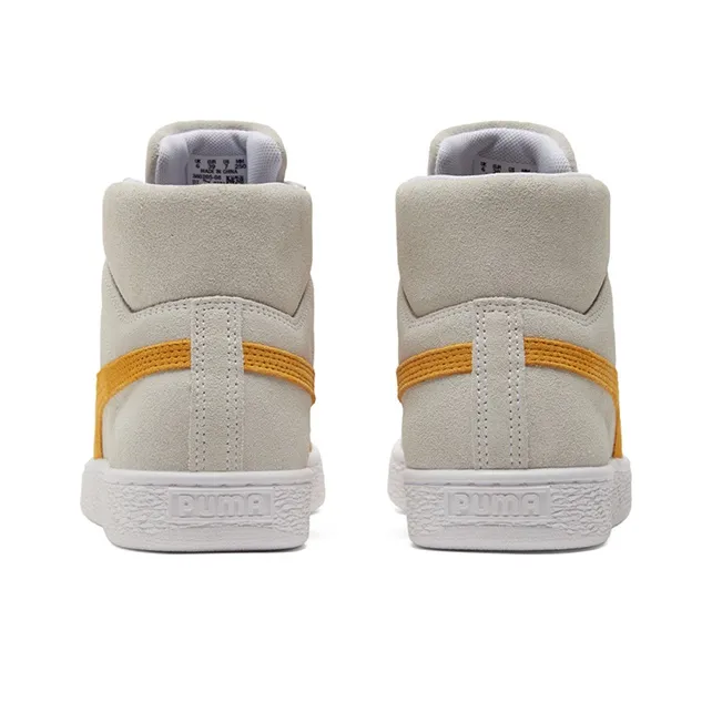 Puma Suede Mid White Mineral Yellow-3