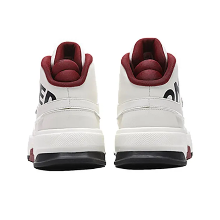 361° Mecha Domination Anti Slip Wear Resistant High Top Skateboard Shoes White Black Red-3