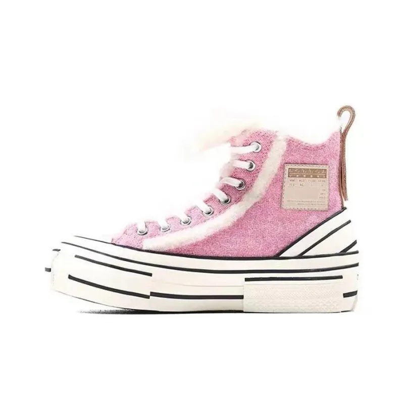 VESSEL G.O.P. Winter Highs High Top Skateboard Shoes Unisex Pink-0