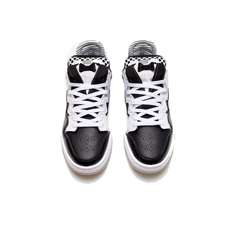Disney LiNing Wei Wu PRO Lightweight And Wear resistant Low Top Skateboard Shoes Men's Black White-4