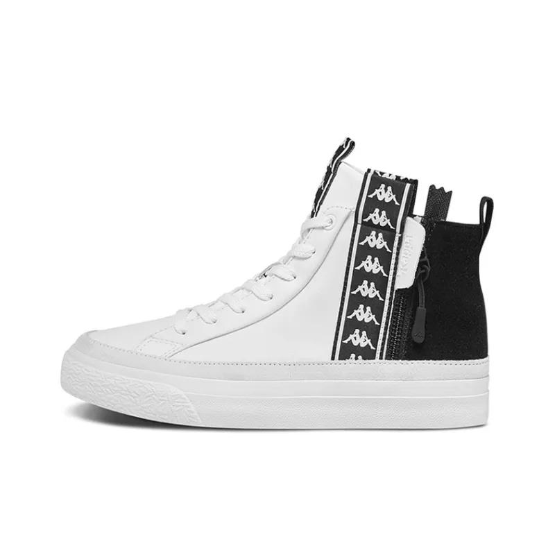 Kappa BANDA High Top Skateboard Shoes Unisex Black White-0