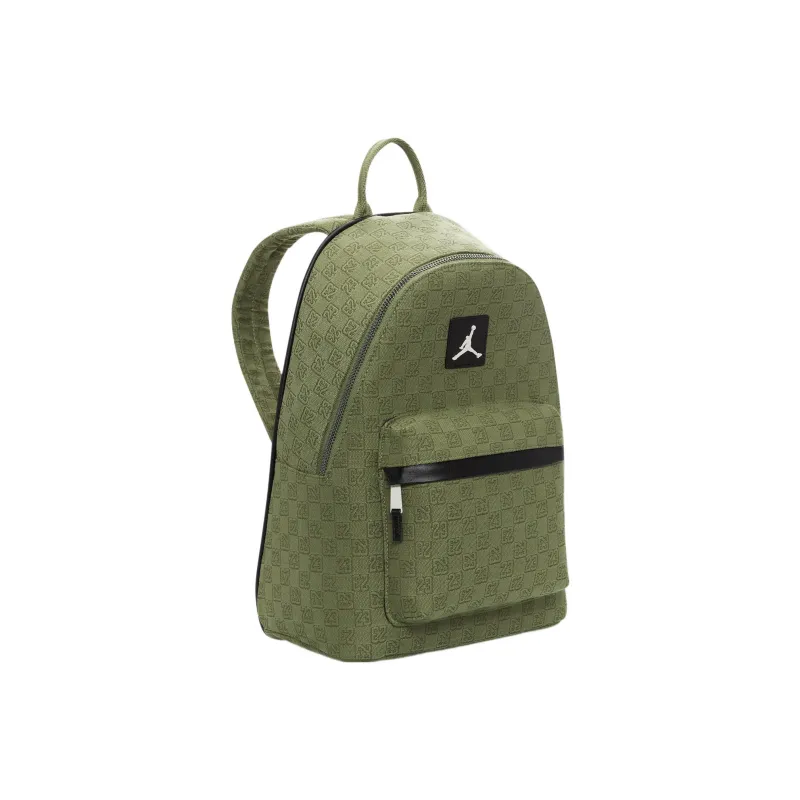 Jordan Cotton With Polyester Backpack Large Size Unisex Olive Green-1