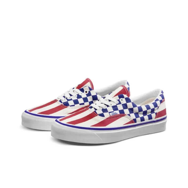 Vans Era 95 Anaheim Factory Red Stripes Blue Checkers-2
