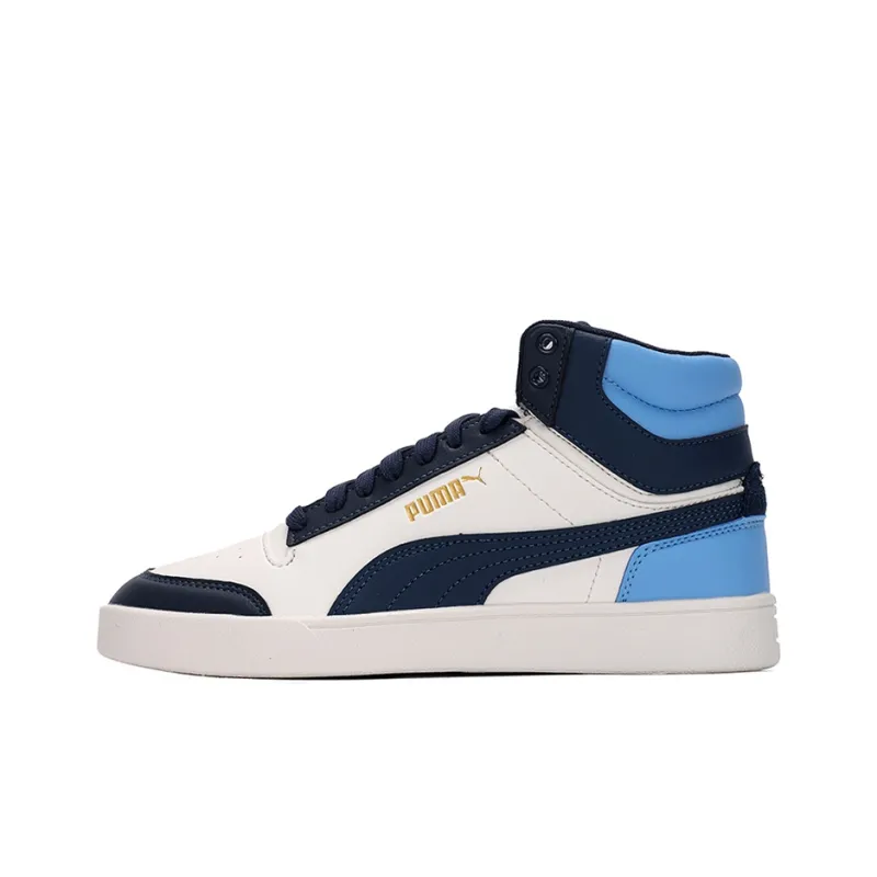 PUMA Shuffle Mid Mid Tops Casual Skateboarding Shoes Unisex Blue White-0