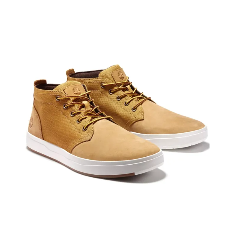 Timberland Davis Square Chukka Leather And Fabric Boots 'Wheat'-3
