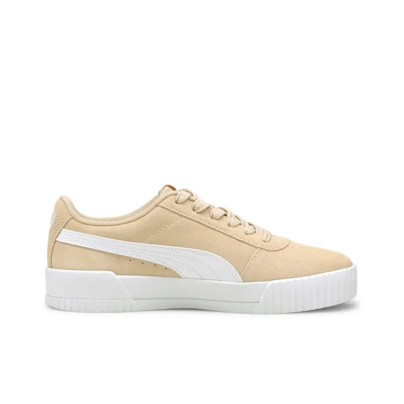 PUMA Carina Skateboard Shoes Women's Low-Top Beige-1