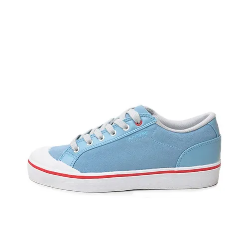 LINING Skateboard Shoes Women's Low-Top Air Blue/Gray/Autumn Jujube Red