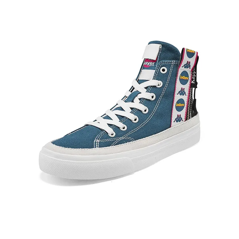 Kappa PLAYER Non slip Lightweight High Top Skateboard Shoes Unisex Blue Black-1