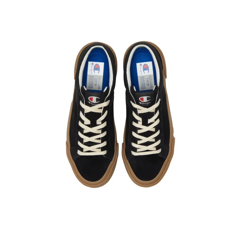 Champion Heritage Suede Low Cushioning Slip Resistant Low Top Skateboard Shoes Unisex Black-2