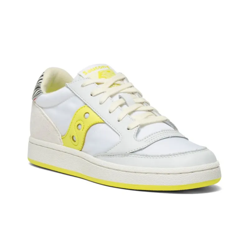 Saucony Jazz Court Glam Safari Anti-Slip Wear-Resistant Low-Top Skateboard Shoes Women's White Yellow Standard M-2
