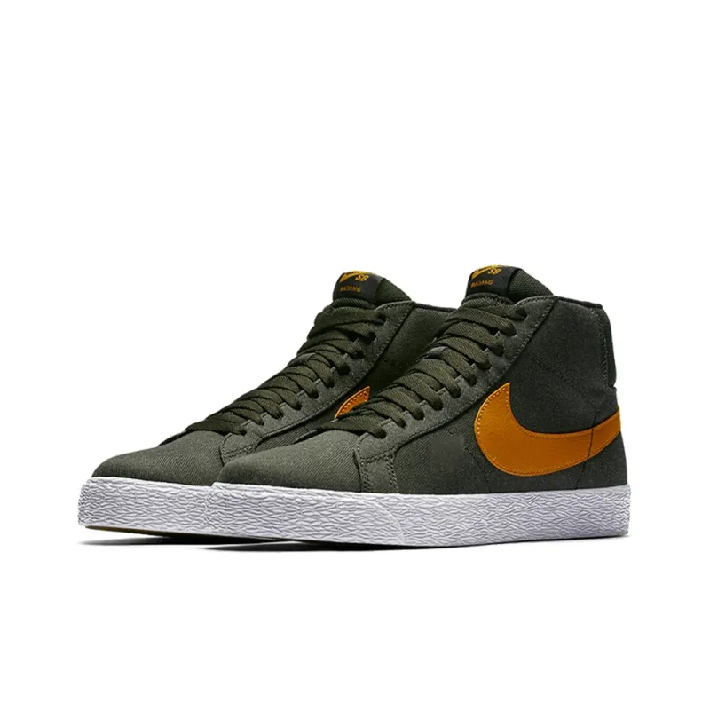 Nike Blazer SB Jade Horizon Coverage Anti Slip And Wear Resistant Mid Top Skateboard Shoes Unisex Navy Blue Orange-2