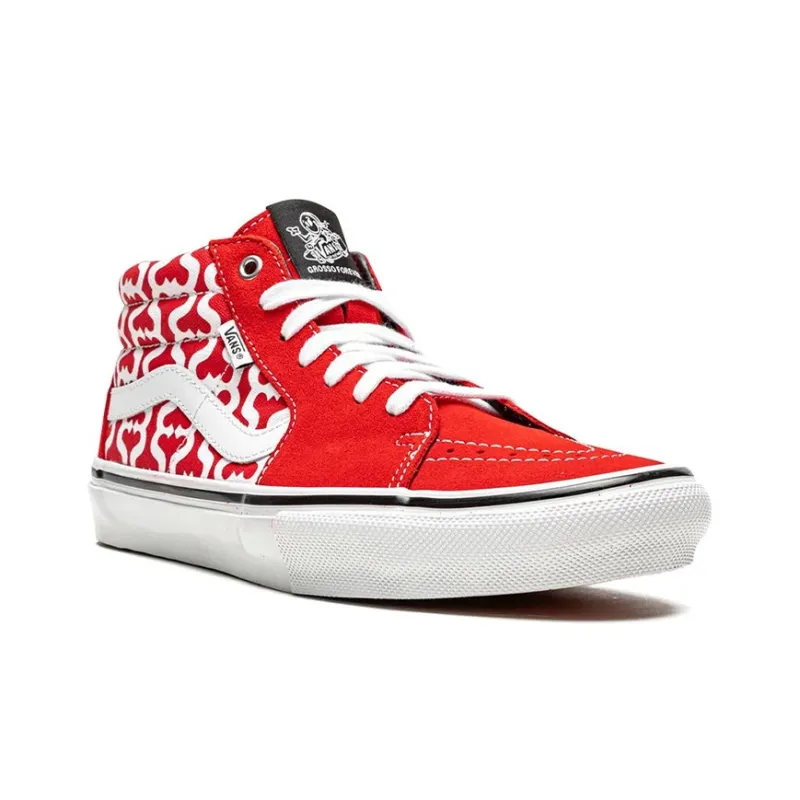 Grosso Supreme X Vans Mid 'Monogram S Red'-2