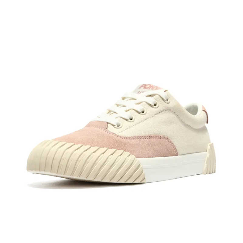 PONY Low Top Skateboard Shoes Women's Beige Orange-1