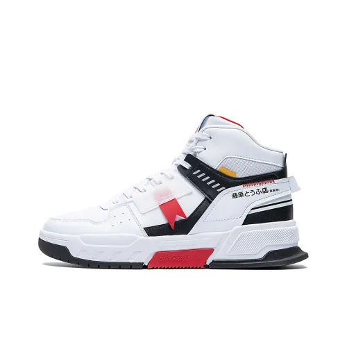 361° Headword D Co-Branded Skateboard Shoes Men High-Top White/Red/Black