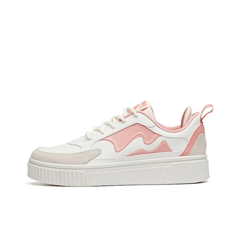Anta Low Top Skateboard Shoes Women's White Pink-0