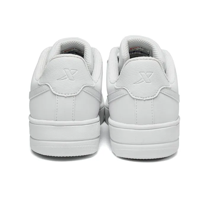 XTEP Anti Slip Wear Resistant Low Top Skateboard Shoes Men's White-2