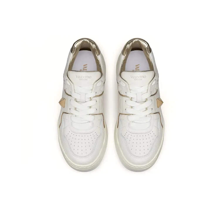 Valentino One Stud GARAVANI Low Top Skateboard Shoes Women's White-3