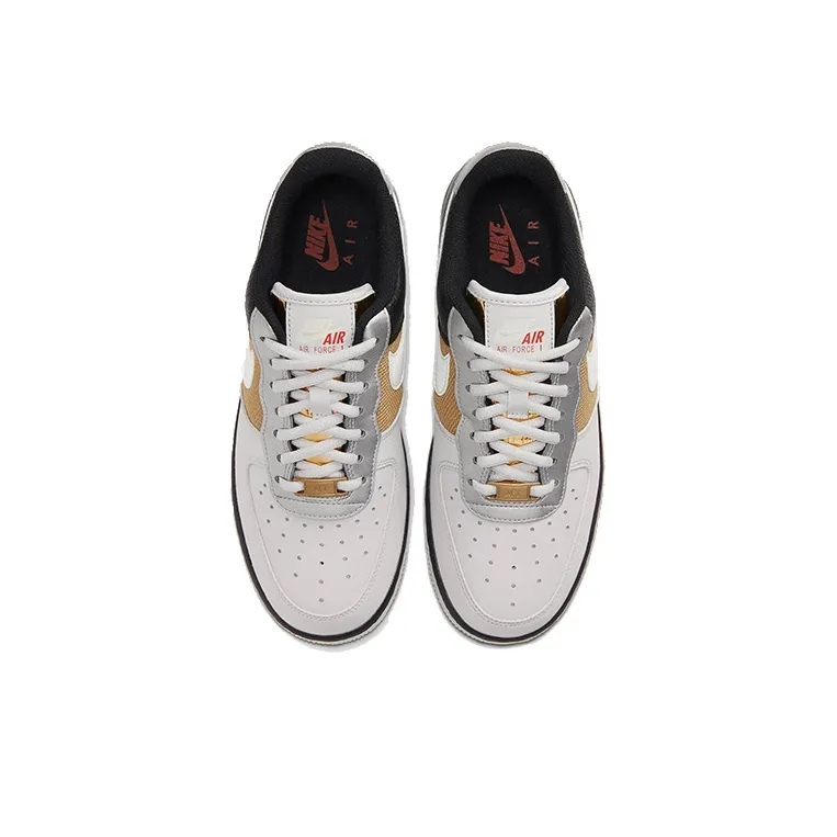 Nike Air Force 1 '07 'Grey Black Gold' Women's-3