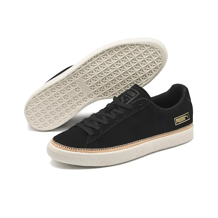 PUMA Suede Trim Dlx Black Unisex-2