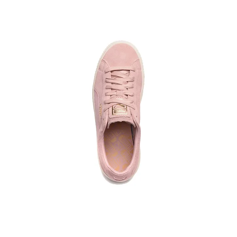 PUMA Suede Platform Satin 'Pink' Women's-2