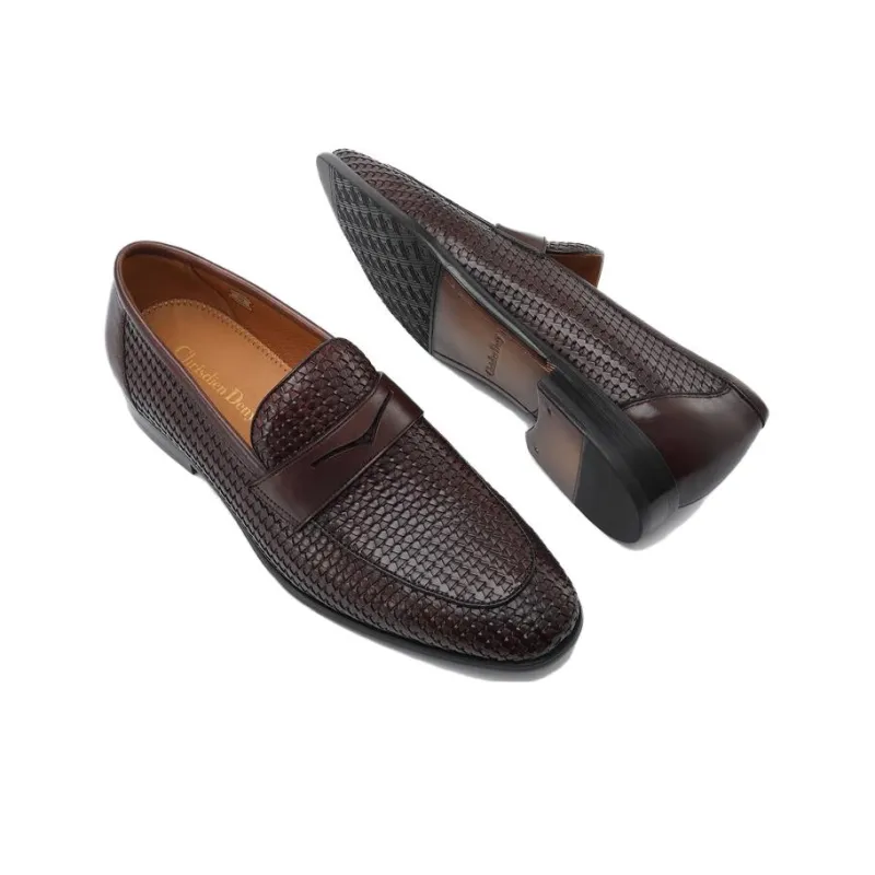Chrisdien Deny Dress Shoes Men's Dark Coffee-2