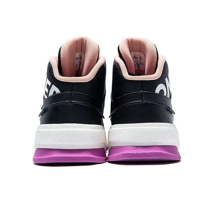 361° QU!KFOAM Mid Top Skateboard Shoes Women's Black Purple-2