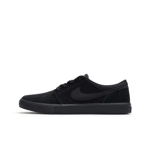 Nike SB Portmore Skateboard Shoes Men Low-Top Black