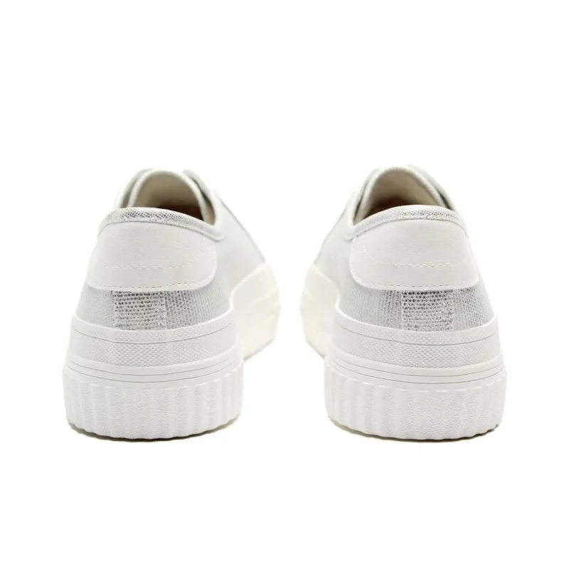 ZARA Low-Top Skateboard Shoes 3cm Women's Silver-3