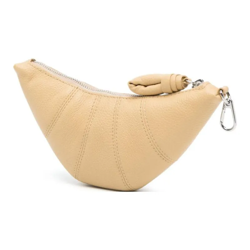 Lemaire Croissant Series Calfskin Coin Purse Women's Beige-1