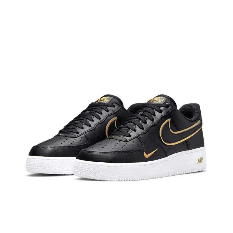 Nike Air Force 1 Low '07 Black Metalic Gold-2