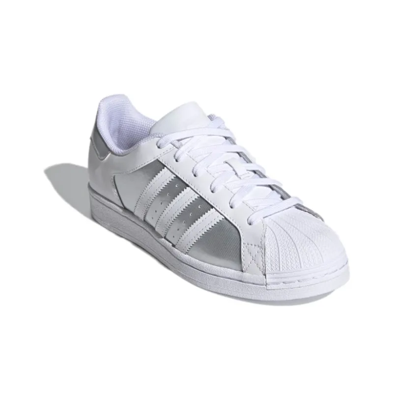 Adidas Originals Superstar White Silver Metallic Women's-2