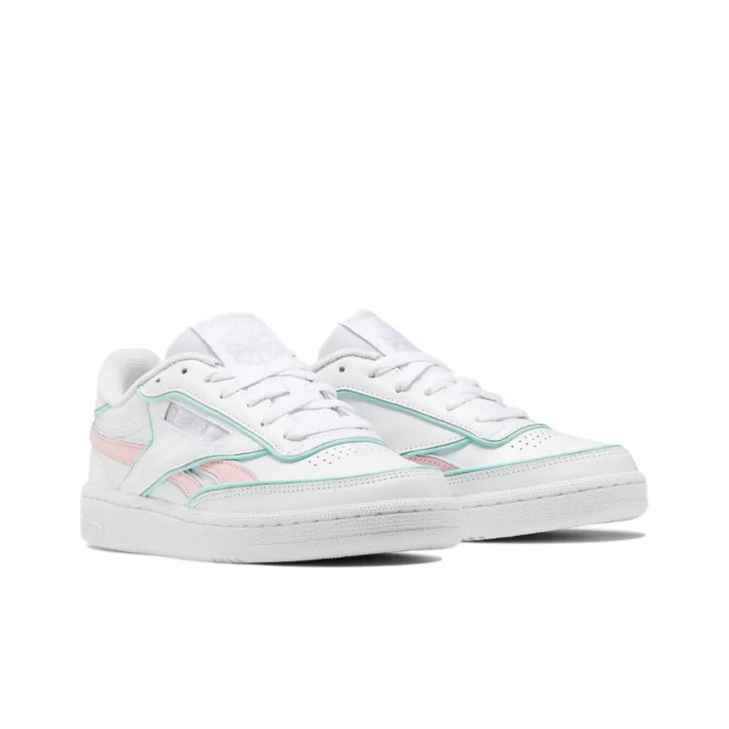 Reebok Club C Series Skateboard Shoes Women's Low-Top White/Pink-2