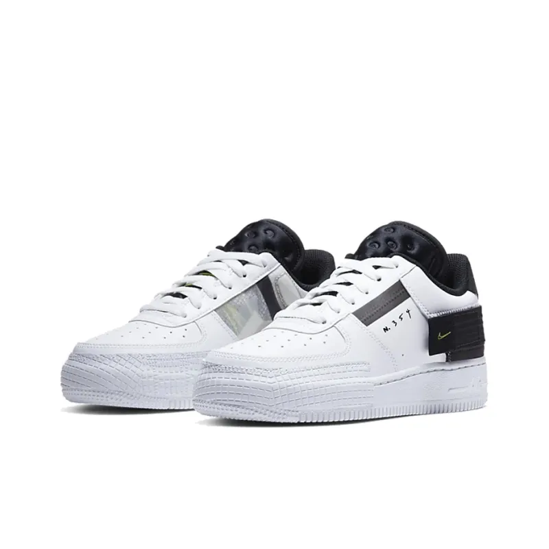 Nike Air Force 1 Low Type White Black Volt GS-2