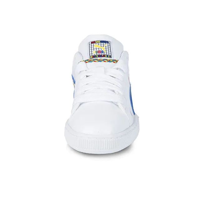 PUMA Basket Dee Coverage, Cushioning, Lightweight Low Top Skateboard Shoes Men's White-2