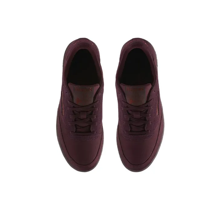 Reebok Club C Skateboard Shoes Women's Low-Top Burgundy-2